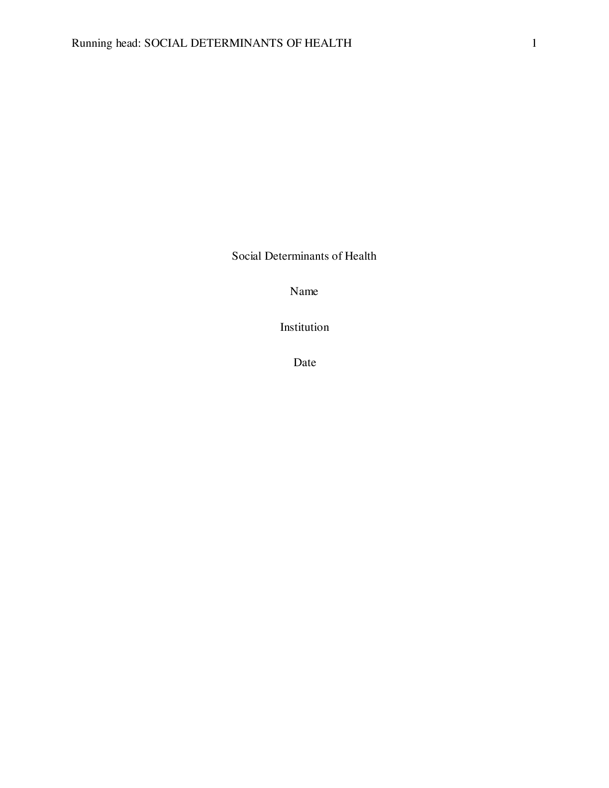 Preview image for NRS 429VN Social Determinants of Health Paper